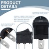 Innfeeltech 10 Pcs Black Mini Rocker Switch Black KCD1-101 2