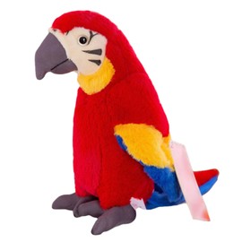 Trayosin Plush Toy Parrot Stuffed Toy, Kawaii Parrot Plush, Realistic Cuddly Toy, Plush Cushion, Soft Toy, Throw Cushion, Cuddly Toy Gift for Children, Girls, Boys, 28 cm (Red)
