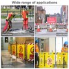 3 Panels Safety Barricade Heavy Duty PVC Frame 5.8FT Foldable