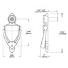 QCAA Door Knocker with 180 Degree Viewer, Zinc Die-Cast Construction