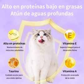 Premio Para Gatos Snack Lamible Yummy Creamy Atún 5 Tubos