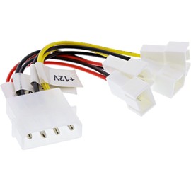 InLine® 2x 12V and 2x 5V Fan Adapter Cable for 4 Fans