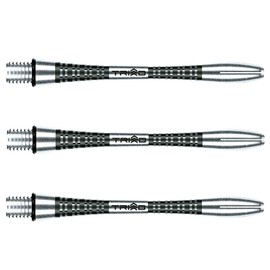 WINMAU Triad Aluminium Black Medium Dart Shafts (Shafts) - 1 Set Per Pack (Total 3 Shafts)