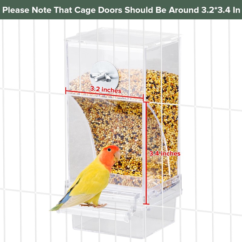 Lemtrflo No Mess Bird Feeder & Water Dispenser Set -