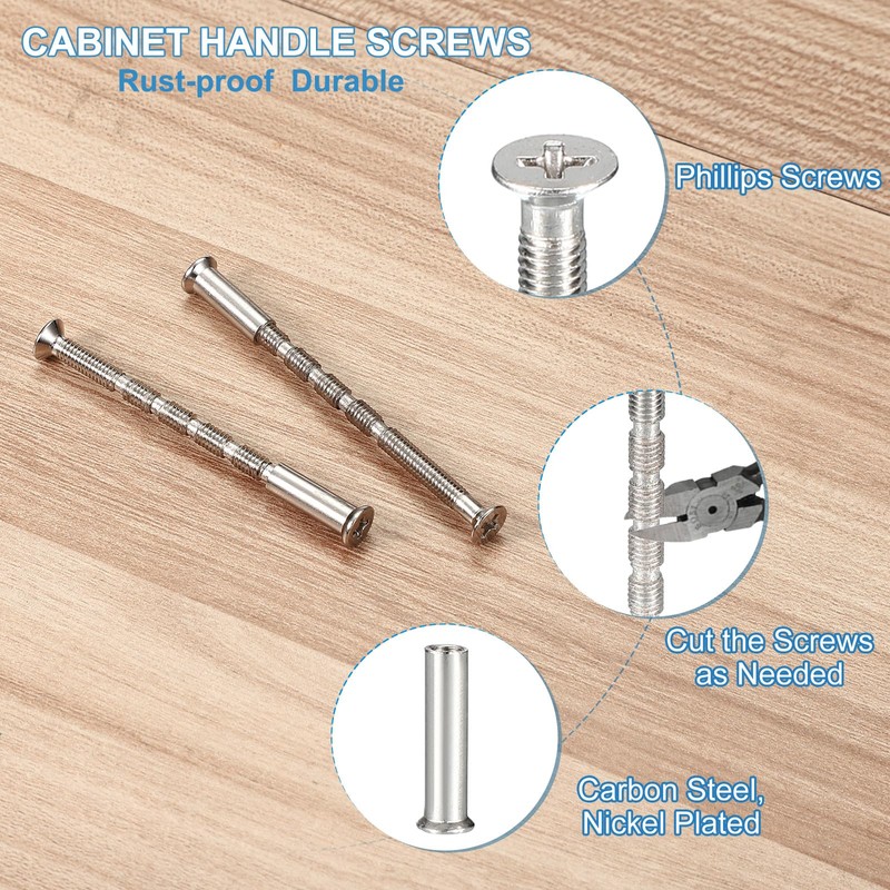PATIKIL Cabinet Handle Screws M4 x 60mm, 4 Set Break