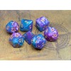 CREEBUY DND Dice Set Lake Blue & Purple Polyhedral RPG