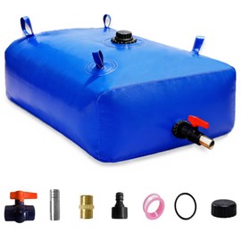 GHOSOONE 760 L/200 Gal Water Bladder Tank, Foldable Portable Water Storage Container, Emergency Water Bag for RV, Truck Bed, Fire Prevention, Drought Resistance, Blue
