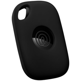 Geiomoo Silicone Case for Tile Pro (2024) Tracker, Soft Flexible Scratch Resistant Protective Cover with Carabiner (Black)