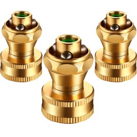 3 Pack Brass Nozzle Power Brass Hose Nozzle, Adjustable Twist Sprayer for Garden