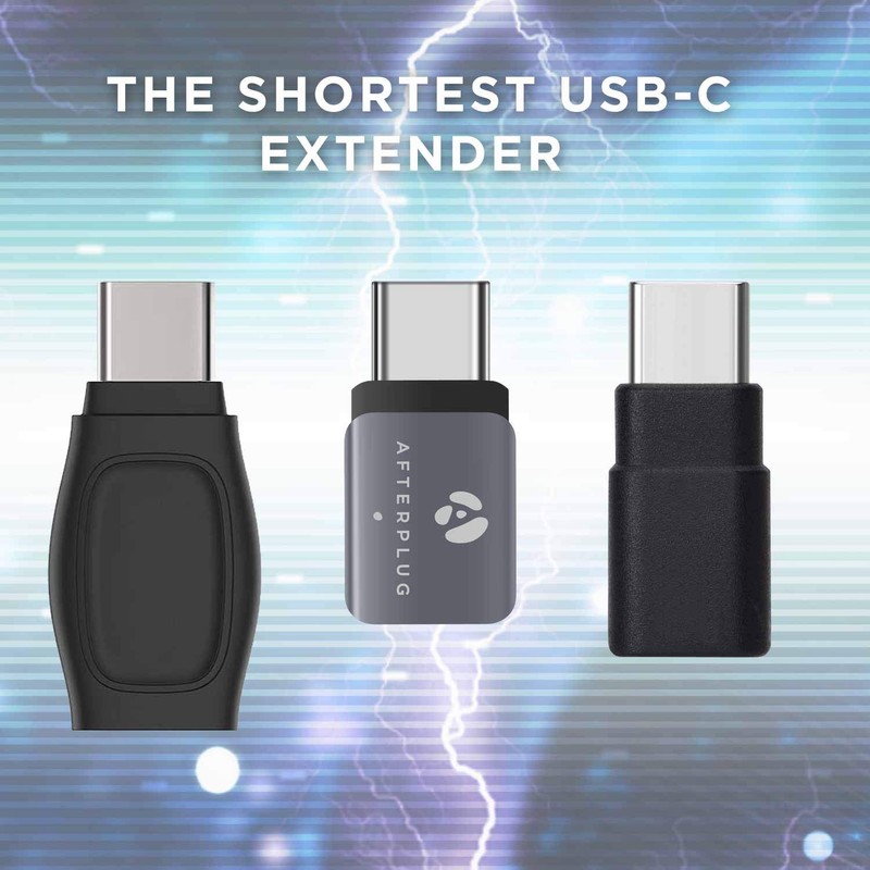 Afterplug USB C Extension Adapter, USB-C Male to Female, Thunderbolt