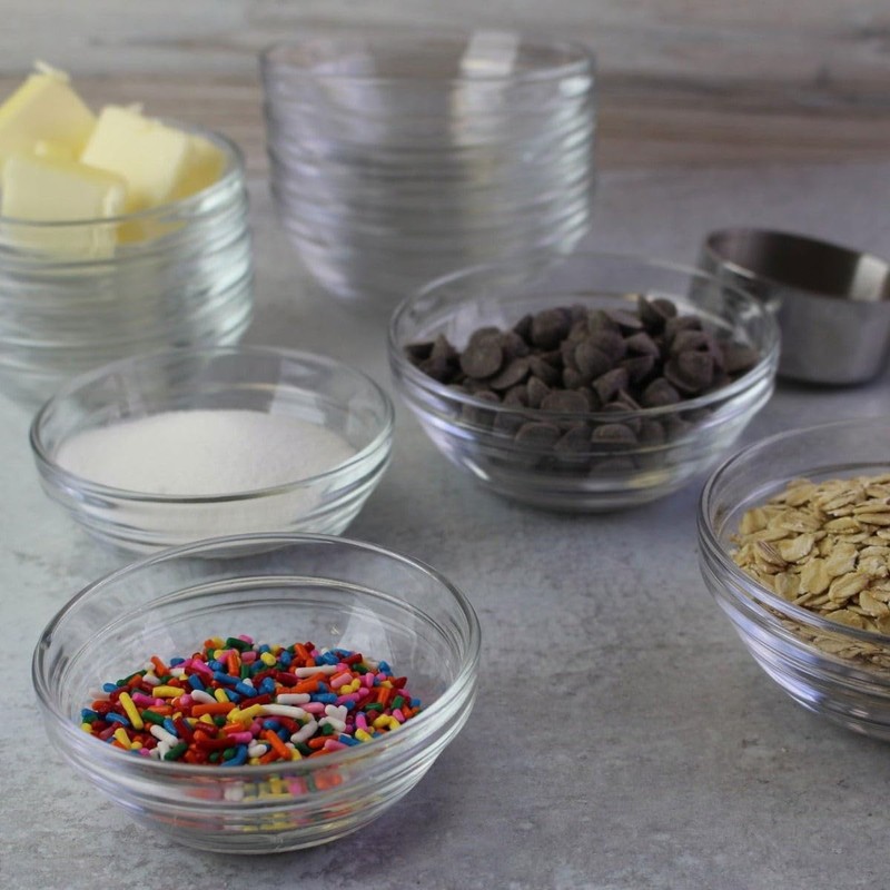 Duralex Made In France Lys Stackable Clear Glass Bowl, 3.5-Inch,