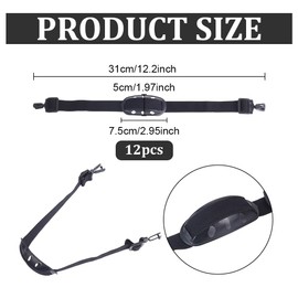 WEBEEDY 12 Stück Kinnriemen Für Schutzhelm Mit Kinnkappe Universal Helm Kinnriemen Mit Schwarzem Gummiband Ersatz Helm Innenauskleidung Kinn Schutzriemen Hut Zubehör 31cm