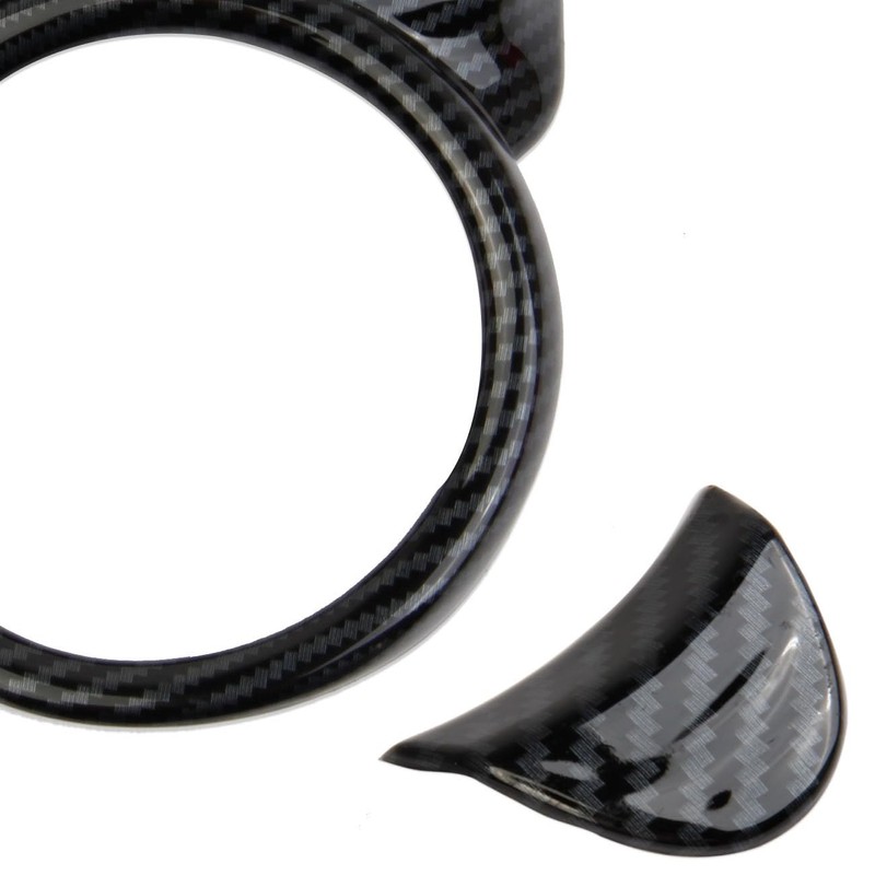 Fewshaw Carbon Fiber Style Center Console CupHolder Seat Heating Button