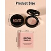 2Colors Eyebrow Powder Kit,Reddish Dark Brown Tinted Brow Powder Long-Lasting