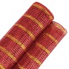 MEEDEE 10 Inch Mesh Ribbon Red and Gold Christmas Deco