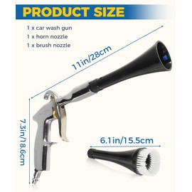 UBOG Air Gun,Ultra Air Blaster,Car Accessories Cleaning Gun,High Pressure Air Blow Gun with 2 Set Nozzle,Car Detail Air Blower Gun,Suitable for Upholstery Carpet Seat Interior Cleaning