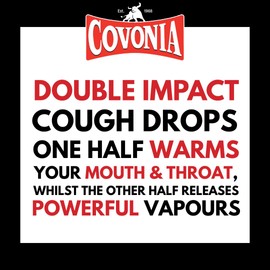 Covonia Double Impact Cough Drops Original 12 Bags x 51g, Powerful Menthol Vapours, Suitable for Vegetarians, Alcohol Free Cough Drops