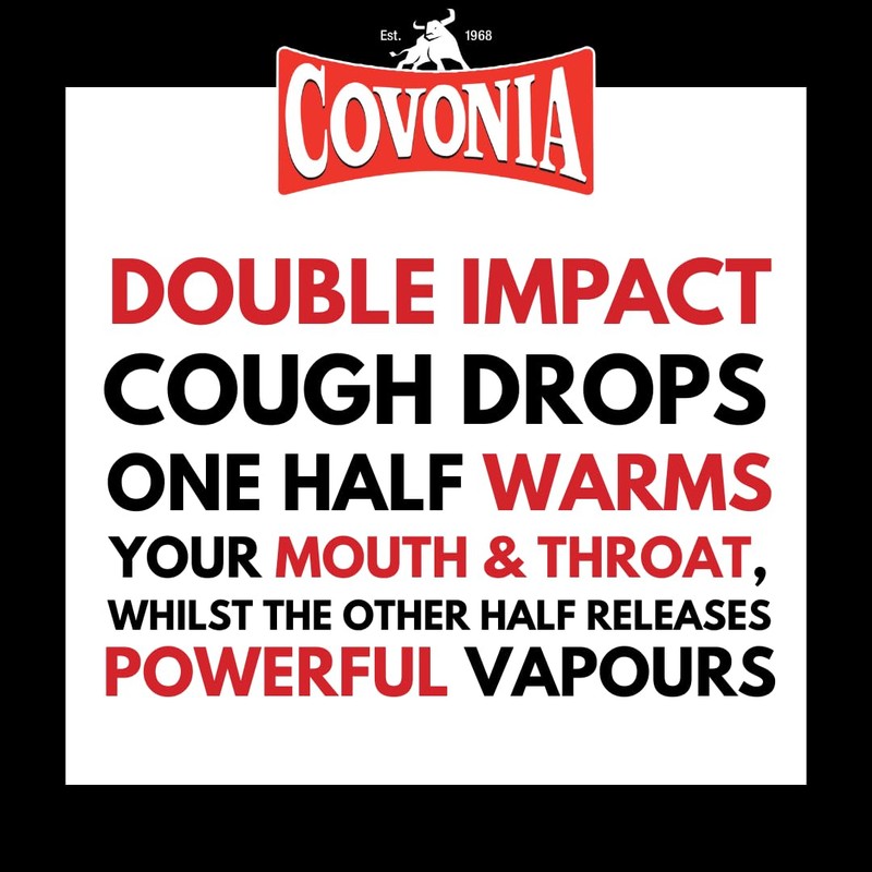 Covonia Double Impact Cough Drops Original 12 Bags x 51g,
