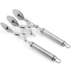 Dadamong 3 Wheel Pastry Cutter with Handle, Stainless Steel Dough