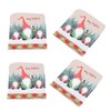 4pcs Chair Covers Soft Elastic Stretch Santa Claus Pattern Dining