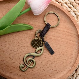 Vintage Music Keychain Gifts for Music Lover Musicians Gifts for Women Men Best Friend Birthday Gifts for Singer Music Student Graduation Gifts for Teacher Him Her Music Knot Charm for Bag Backpack