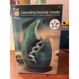 Trend Vision Cascading Incense Holder crescent moon cyan 10 Cones (BS-1110)
