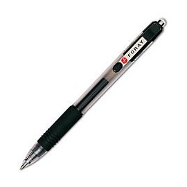 Office Depot Soft-Grip Retractable Gel Pens, Extra-Fine Point, 0.5 mm, Transparent Black Barrel, Black Ink, Pack of 12 Pens