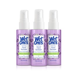 Wet Ones Hydrating Hand Sanitizer Mist | Spray Travel Size, 1.95 oz. Lavender-Scented (3 Pack)