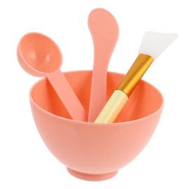 Healeved 1 Set Mask Bowl Set DIY Tools Stirring Stick Facial Mixing Bowl DIY Bowl Stirring Rod Clay Mask Face Masks Mask Stirring Rod Facial Mask Bowl Beauty Salon Bowl Plastic Pink