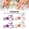 100Pcs Bunny Binder Clips Hollow Out Strong Clamping Sturdy Metal