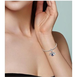 LNQOBU Charms Pendant, 925 Silver, for Women’s Bracelets and Necklaces, Butterfly Charms Pendant, Music Charms, Bead Charms for Women, Sterling Silver