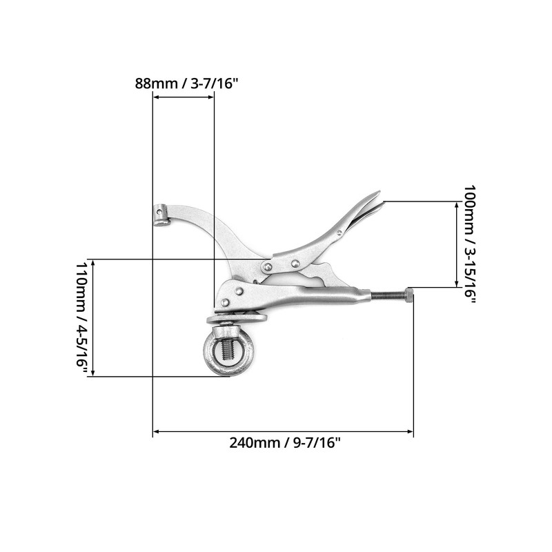 QWORK 9inch Drill Press Locking Clamp, 2 Pack, Fix Clamp,
