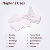 CHARKHAH White Cloth Napkins Set of 12 Soft Blend Thick