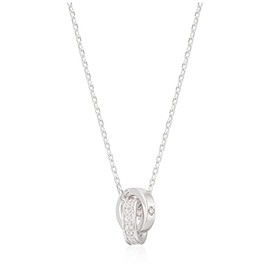 Yondo Sea 112124121804 Women's Diamond Necklace with Moon Birthstone, Eternal Silver, Silver, Diamond
