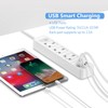 JSVER Extension Lead USB, Power Socket with 3 Outlet 4