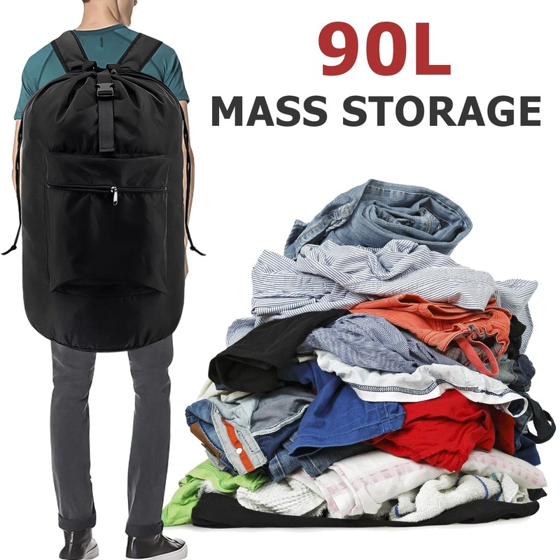 90L Large Capacity Laundry Bag Dirty Laundry: Nizirioo Laundry Bag