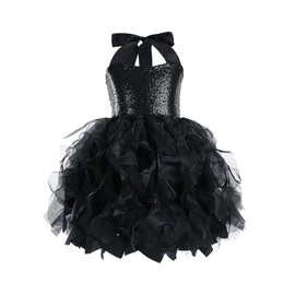 Black Tutu Dress for Girls Black Tulle Dress Kids for Birthday Party Wedding Dancing Fancy Dress 10T