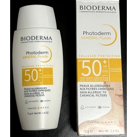 Bioderma Photoderm Mineral Fluid SPF50+ 75g Exp 03/2026 NIB