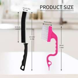 9 Pcs Crevice Cleaning Brush, Hand held Groove Gap Cleaning Tools,Multifunctional Crevice Gap Cleaning Brush Set,Thin Cleaning Tools for Small Corner Window Track Kitchen Bathroom.