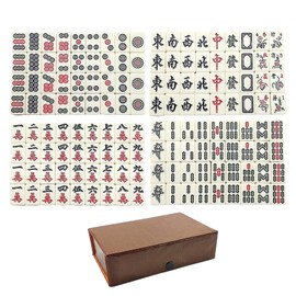 Mahjong Set Chino mah Jong Juego Mini Mahjong Set para niños niños familias Adultos 149pcs                                                            