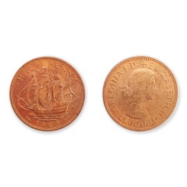 Collectible Coins - 1965 Uncirculated British half penny/GB UNC/1/2 pence