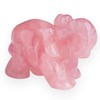 LAIDANLA 2inch Rose Quartz Elephant Statue Healing Polished Cute Crystal