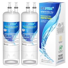 ICEPURE EDR1RXD1 Replacement for Everydrop® Filter 1, W10295370A, EDR1RXD1B, P8RFWB2L, P4RFWB, Kenmore® 46-9081, 46-9930, WD-F38, GP001, PD001, CL-RF27, RWF6700A Refrigerator Water Filter, 2Pack