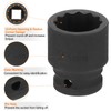 sourcing map 12-Point Impact Socket 1/2 Inch Drive 23mm Metric