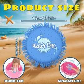 NICAI Kitchen Water Flying Disc Toys,Absorbent Sponge, Water Splashingfor Kids in Bright Colors, Backyard Games and Outdoor Summer Toys for Kids,Adults and Safe Dog Toys