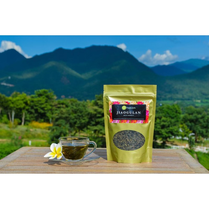 Jiaogulan Tea (Gynostemma Pentaphyllum) by Majestic Herbs | Organically Grown