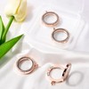 WANDIC Rhinestone Photo Charm, 4 Pieces Round Rose Gold Crystal