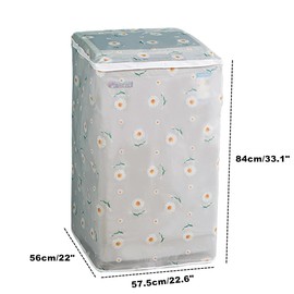 Kinteshun Washing Machine Cover,Washer Dryer Dustproof Waterproof Protection Case Cover Washing Appliance Protector(Top-loading)