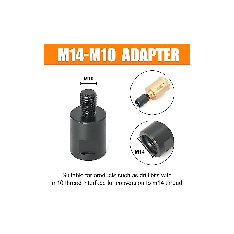 Core Drill Adapter Screw Thread Adapter 2-Piece Thread Converter, Adapts