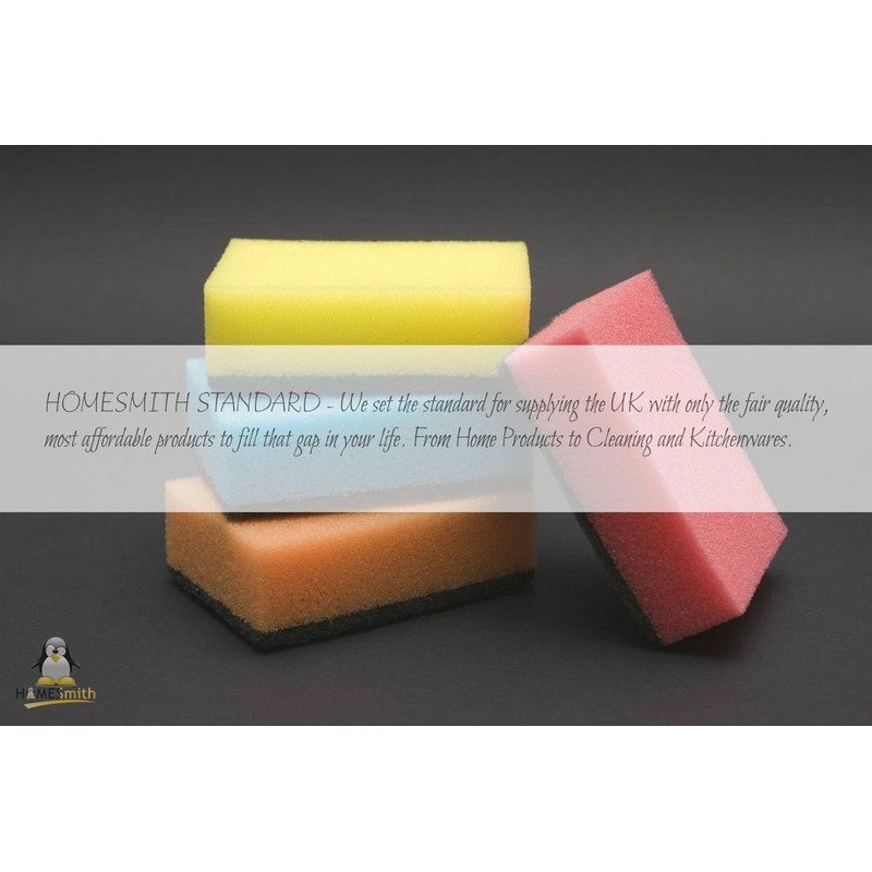 HOMESmith - Colourful Sponge Scourers - Dual Sided Dish Washing